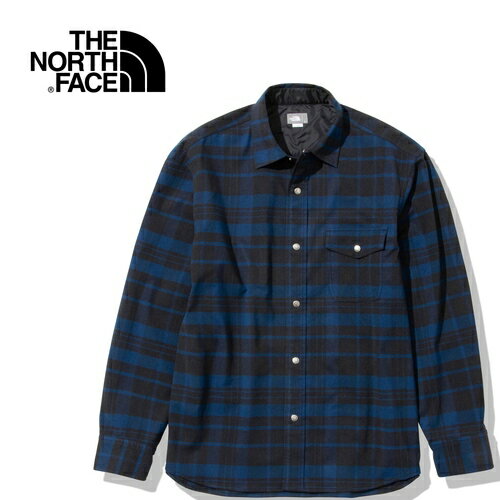 ノースフェイス THE NORTH FACE メンズ レディース ロングスリーブストレッチフランネルシャツ L/S Stretch Flannel Shirt Hマウンテンブルー NR62031 HU