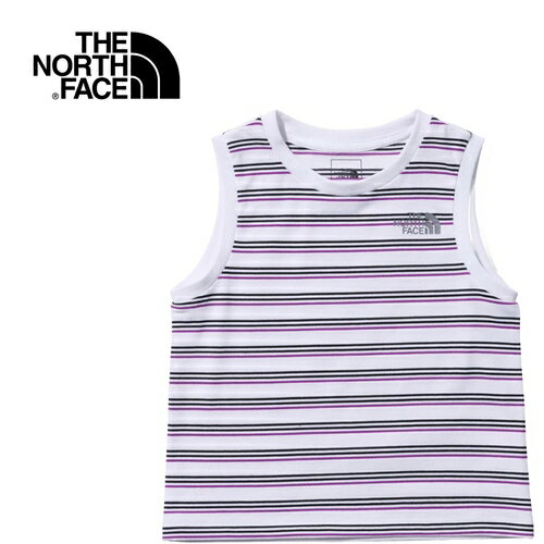 ノースフェイス THE NORTH FACE キッズ タンクトップ ガールズボーダータンク G Border Tank ホワイト NTG32318 W