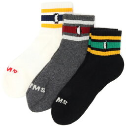 チャムス CHUMS 靴下 3P ボーダー クルー ソックス 3P Border Crew Socks CH06-1106