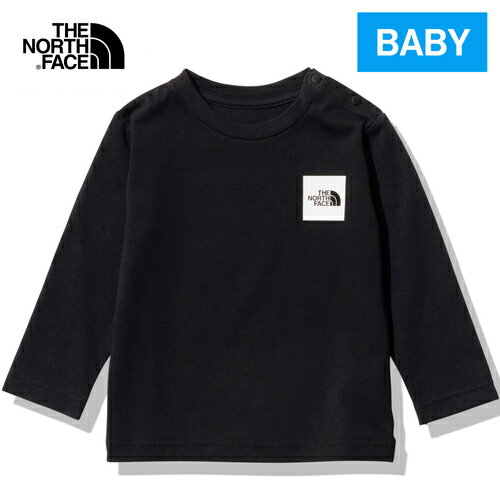 ザ・ノース・フェイス ノースフェイス ベビー ベビー服 ロングスリーブスモールスクエアロゴティー B L/S Small Square Logo Tee ブラック NTB32357 K