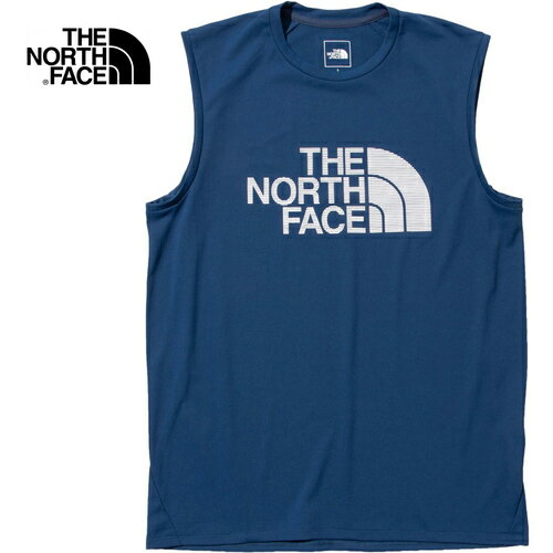 ノースフェイス THE NORTH FACE メンズ ランニングウェア シャツ スリーブレスGTDロゴクルー S/L GTD Logo Crew マウンテンブルー NT12375 OB