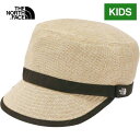 ザ・ノース・フェイス ノースフェイス 帽子 キッズ ハイクキャップ Kids' HIKE Cap ベージュ NNJ02307 BE キャップ 麦わら風 ロゴ入り ウォッシャブル サイズ調節可能