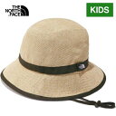 ザ・ノース・フェイス ノースフェイス 帽子 キッズ ハイクハット Kids' HIKE Hat ベージュ NNJ02308 BE 紫外線防止 日よけ UVカット 男の子 女の子 あご紐つき 保育園 幼稚園 サイズ調整 公園 水遊び お出かけ シンプル