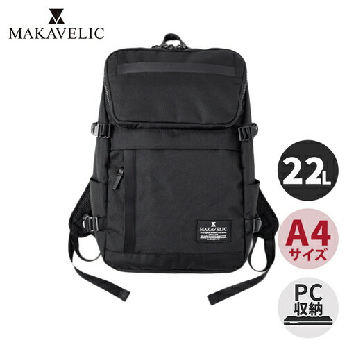 マキャベリック リュック メンズ マキャベリック MAKAVELIC バックパック レクタングル3 デイパック RECTANGLE3 DAYPACK ブラック 3123-10102