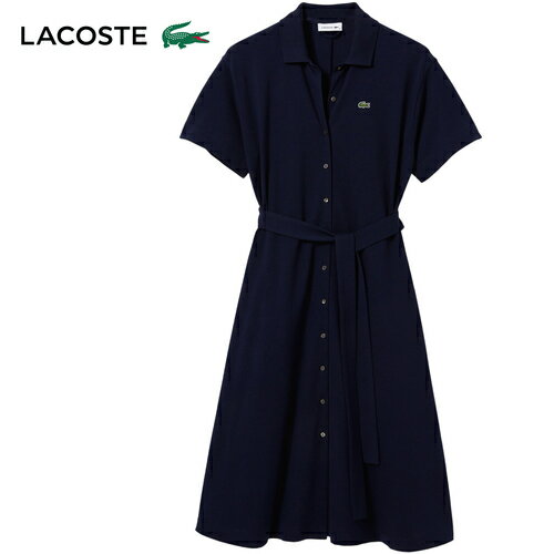 ラコステ LACOSTE レディース ワンピース 鹿の子地ポロドレス ネイビー EF7923-99 166のサムネイル