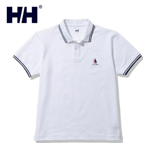 ヘリーハンセン Tシャツ メンズ ヘリーハンセン HELLY HANSEN メンズ 半袖Tシャツ ショートスリーブセイルロゴポロ S/S Sail Logo Polo ホワイト HH32300 W