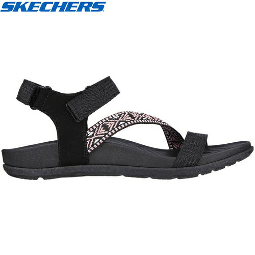 ★セールsale 12～30％OFF★ スケッチャーズ SKECHERS レディース サンダル レゲエライト ビーチ サンライズ REGGAE-LITE-BEACHY SUNRIS ブラック/ライトピンク 163221 BKLP