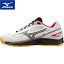 ミズノ MIZUNO メンズ レディース バドミントンシューズ スカイブラスター 3 SKY BLASTER 3 ホワイト×ブラック×レッド 71GA2345 01