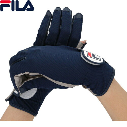 フィラ FILA レディース テニスウェア ネイルスルーグローブ 穴あき フィラネイビー FL27721 20 フィラ FILA レディース テニスウェア ネイルスルーグローブ 穴あき フィラネイビー FL27721 20