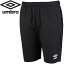 アンブロ umbro メンズ ウォームアップハーフパンツ ブラック UAS2351P BLK