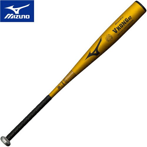 ミズノ MIZUNO キッズ 野球 バット 少年硬式用 グローバルエリート Vコング02 金属製 80cm 平均700g ゴールド 1CJMH70180 50