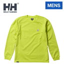 ヘリーハンセン Tシャツ メンズ ヘリーハンセン HELLY HANSEN メンズ 長袖Tシャツ ロングスリーブ HHアングラーティー L/S HHAngler Tee ライムパンチ HG32263 LP