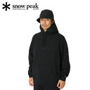 Xm[s[N snowpeak Y p[J[ TCNRbg vI[o[t[fB Recycled Cotton Pullover Hoodie ubN SW-22SU402