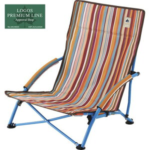 11日迄■お得なクーポン配布中■ロゴス LOGOS キャンプ ストライプ あぐらチェア-AH オレンジ 73173027