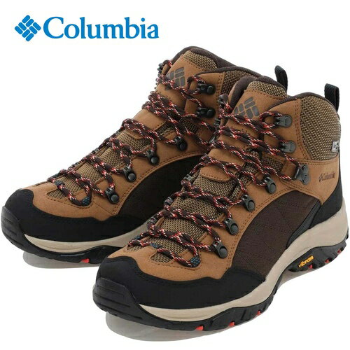 コロンビア Columbia メンズ トレッキングシューズ スティーンズピーク アウトドライ STEENS PEAK OUTDRY エルク/ボールドオレンジ YM5647 286