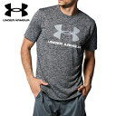 アンダーアーマー UNDER ARMOUR メンズ トレーニングウェア シャツ テック ビッグロゴ ショートスリーブ UA Tech Big Logo SS ブラックミディアムヘザー 1359132 002