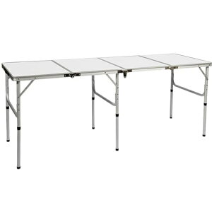 11日迄■お得なクーポン配布中■クイックキャンプ QUICKCAMP アウトドア 折りたたみテーブル ロング 180×60cm ホワイト QC-4FT180通販格安セール情報 楽天 通販
