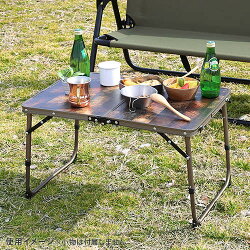 クイックキャンプQUICKCAMPアウトドア折りたたみミニテーブル60×40cm収納袋付きヴィンテージラインQC-2FT60V高さ2段階二つ折り軽量折り畳みテーブルローテーブルピクニックテーブル
