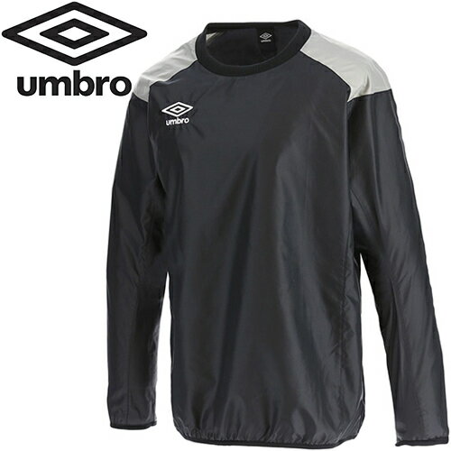 アンブロ umbro メンズ サッカーウェア コート ウインドアップピステトップ ブラック シルバー UBA4040 BKSL