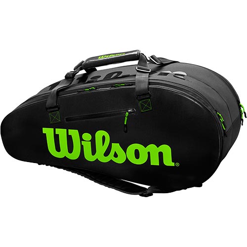 ウイルソン Wilson テニスバッグ スーパーツアー2 SUPER TOUR 2 COMP LARGE チャコール・グリーン WR8004201001