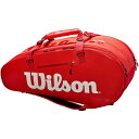 ウイルソン Wilson テニス ラケットバッグ スーパーツアー 2 ラージ レッド 9本用 SUPER TOUR 2 COMP LARGE RED WRZ840809