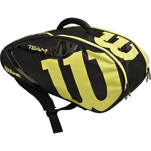 ウイルソン Wilson テニス バッグ TEAM JP 6 PACK BKGR ブラック/ライムグリーン WRZ647806