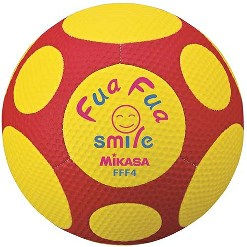 ミカサ MIKASA キッズ サッカーボール スマイルサッカー 縫い 約150g ふわふわサッカー 4号 黄赤 FFF4 YR