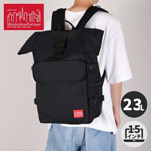 マンハッタンポーテージ Manhattan Portage メンズ レディース シルバーカップバックパック リュック Silvercup Backpack ブラック MP1236