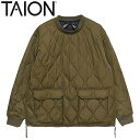 タイオン アウトドアウェア レディース ★セールsale 34～35％OFF★ タイオン TAION メンズ レディース コート ミリタリー ダウンプルオーバー ダークオリーブ TAION-100PML-1