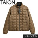 タイオン ボアジャケット メンズ タイオン TAION メンズ レディース コート ダウン×ボアリバーシブルダウンジャケット ”DOWN×BOA”REVERSIBLE JACKET ライトブラウン×ブラック TAION-R102MB