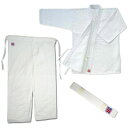 九櫻 KUSAKURA メンズ レディース 柔道 合気道衣 上衣・ズボン・帯セット 4号 白 A14