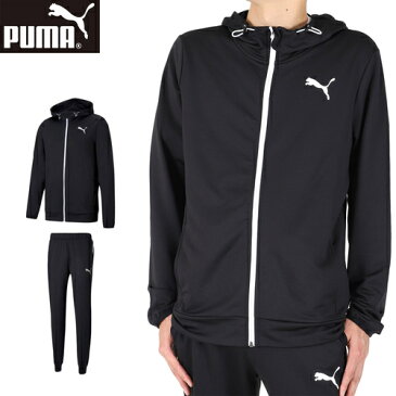 ★4日20時~!エントリー＆3点購入でP10倍★プーマ PUMA RTG フーデッドジャケット 588916 01 ＆ RTG ニットパンツ 588922 01 プーマブラック 上下セット