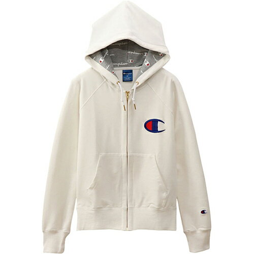 チャンピオン Champion レディース ジップスウェットパーカー ZIP HOODED SWEATSHIRT ホワイト CW-QS101 010