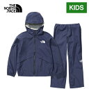 ザ ノース フェイス ノースフェイス キッズ レインウェア レインテックス ユリイカ RAINTEX EUREKA TNFネイビー NPJ12112 NY レインコート 上下 レインスーツ 小学校 小学生 撥水 はっ水 男の子 女の子 レインパンツ 子供用 こども用