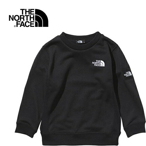 ★セール 17％OFF★ ザ・ノース・フェイス ノースフェイス キッズ ウェア スクエアロゴクルー Square Logo Crew ブラック NTJ12117 Kのサムネイル