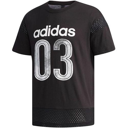 アディダス adidas メンズ スポーツID メッシュコンビ Tシャツ ブラック/ブラック ETZ49 CX3390