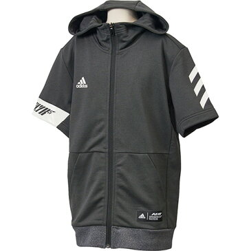 アディダス adidas ジュニア 野球 半袖パーカー 5T S/S スウェット Jr ブラック FTJ03 DU9570 キッズ