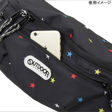 アウトドアプロダクツ OUTDOORPRODUTS ツインファスナーウエストバッグ 星柄 6232195