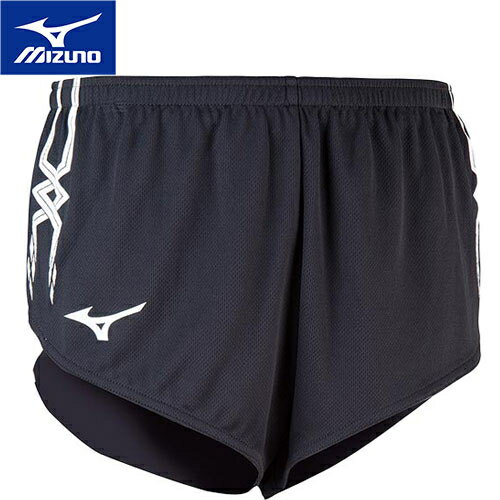 ★1日まで!クーポン配布中★ミズノ MIZUNO メンズ 陸上ウェア ショートパンツ レーシングパンツ ブラック×ホワイト U2MB8050 09