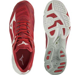ミズノMizunoメンズレディースバレーボールシューズウエーブライトニングZ5RED×WHT×SLVV1GA190001