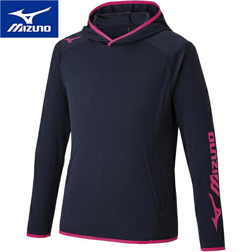 ★セールsale 28％OFF★ ミズノ MIZUNO メンズ レディース テニスウェア コート ウォームアップフーディ ネイビー×ピンク 62JC1005 84