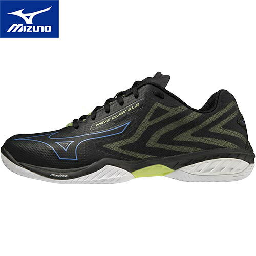 ミズノ MIZUNO メンズ レディース バドミントンシューズ ウエーブクロー EL 2 WAVE CLAW EL 2 ブラック×ブルー×イエロー 71GA2280 24