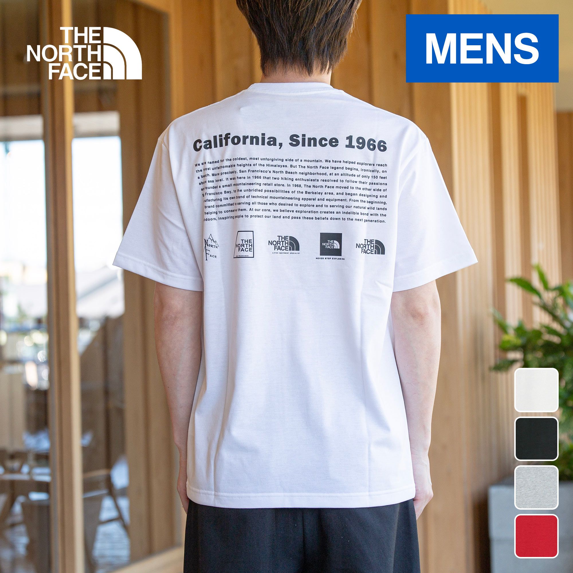 ザ・ノース・フェイス ノースフェイス メンズ 半袖Tシャツ ショートスリーブヒストリカルロゴティー S/S Historical Logo Tee ホワイト/ブラック/アイアンレッド/ミックスグレー NT32407