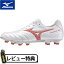 ミズノ MIZUNO メンズ レディース サッカー スパイク モナルシーダネオ3 ワイド PRO スーパーホワイトパール×レッド P1GA2423 60