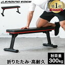 【楽天1位】リーディングエッジ LEADING EDGE トレーニングベンチ フォールディング フラットベンチ 折りたたみ レッド LE-FFB2 RD ダンベル トレーニング ベンチ ベンチプレス ホームジム 腹筋台 腹筋 背筋 自宅 コンパクト 1