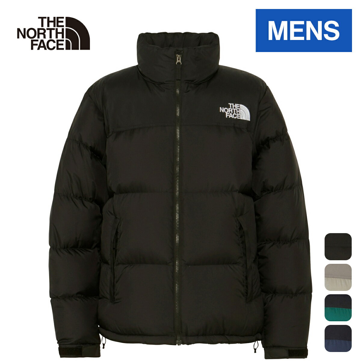 ザ・ノース・フェイス ノースフェイス メンズ ヌプシジャケット Nuptse Jacket ブラック/キャバングレー/TNFグリーン/アーバンネイビー ND92335