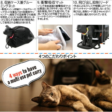 【24時間限定最大4000円OFFクーポン配布中!5/1限定】ペットキャリー バッグ 小型犬 猫用 ショルダー 自転車 ケージ ペット Notte-Motte DBP448-DP【SP】