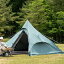 アウトドア キャンプ ワンポールテント 4人用 ピラミッド型 TC素材 テント DOD ワンポールテントRX（M）TC T3-949-BL ブルーグレー ディーオーディー 送料無料【SP】
