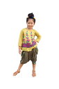 子供用 ダンスウェア OZ COLLECTION オズコレクション PEGGY-LONG-T ロンT キッズ 衣装 トップス マスタードカラー バラ柄 Tシャツ(4)