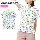 VIVA HEART ビバハート 012-26340 レディース ゴルフ ウェア シャツ ポロシャツ 半袖 吸汗速乾 春夏 カラフル おしゃれ